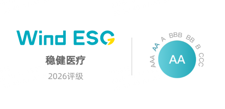 刷新评级！稳健医疗、全棉时代跃升至wind esg aa级，行业140家企业并列第三